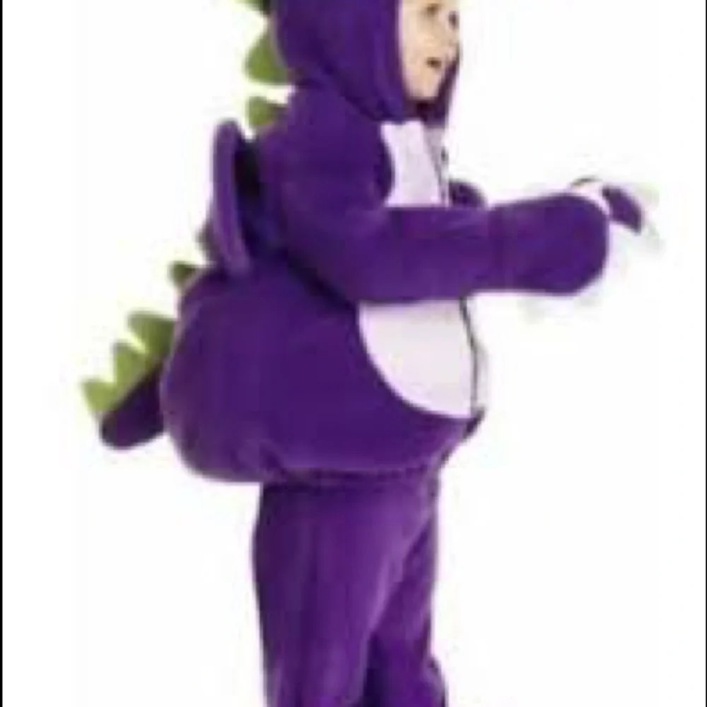 OLD NAVY Purple Dragon Plush Padded Halloween Dress-Up Costume~3-6 months warm